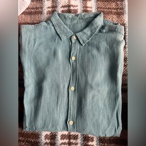 H&M Green Casual Button Down Shirt